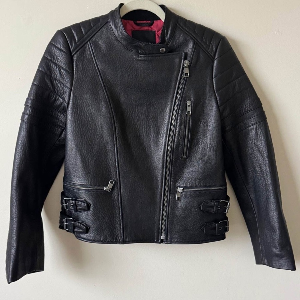 Black Leather Biker Jacket